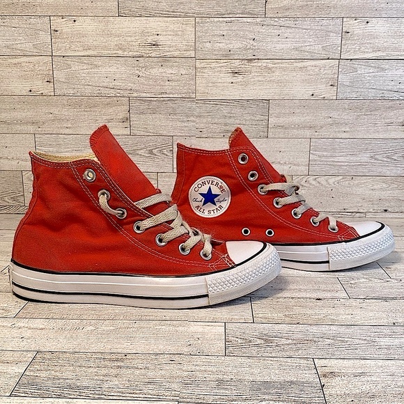 Converse Chuck Taylor All Star Canvas Sneaker Red High-Top Sneakers M4.5/6.5W - Picture 1 of 11